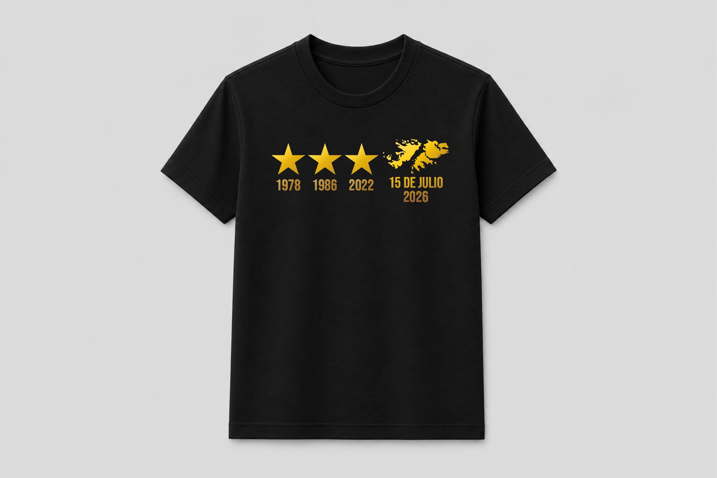 Remera 3 ESTRELLAS Y LAS MALVINAS