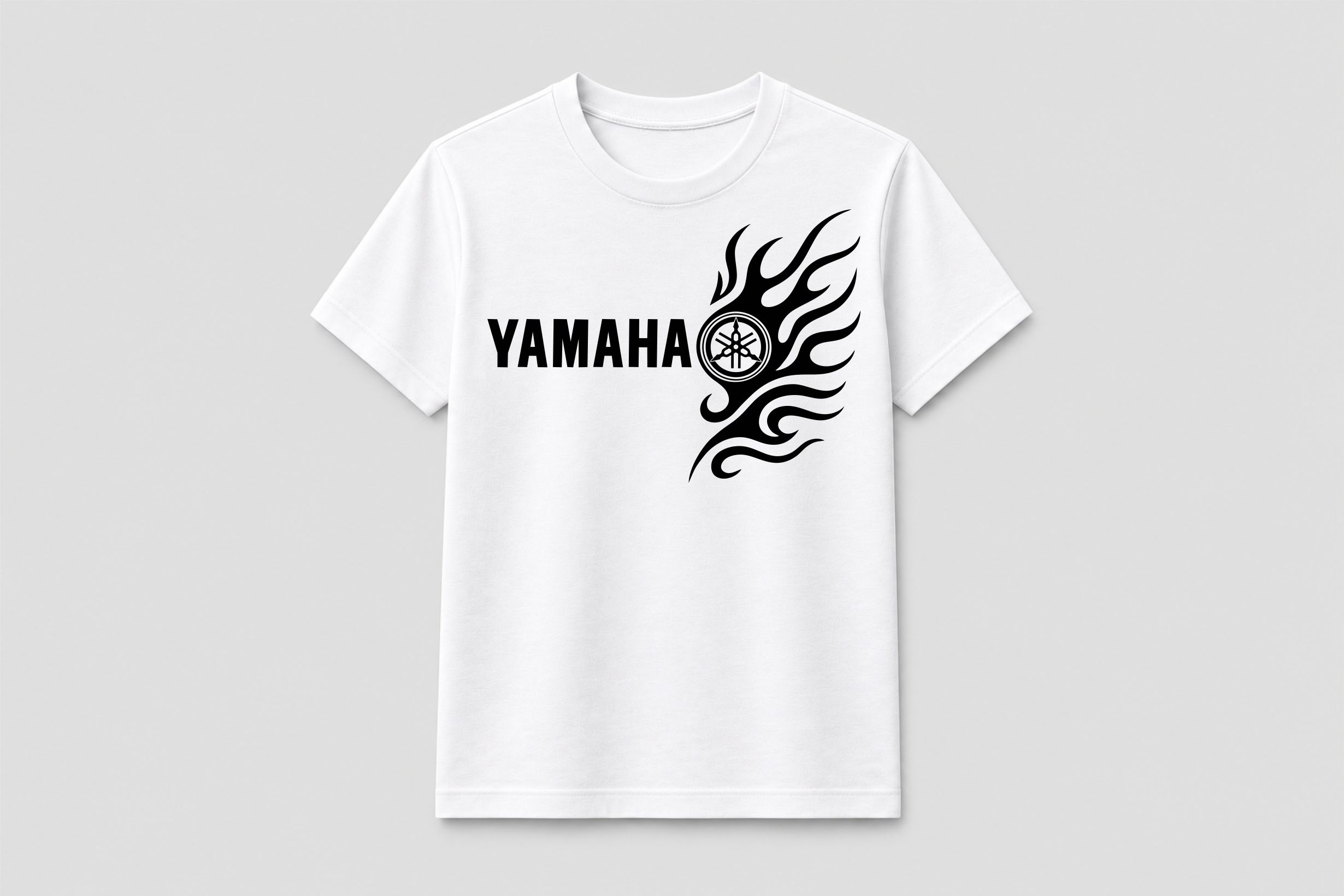 Remera YAMAHA EN LLAMAS